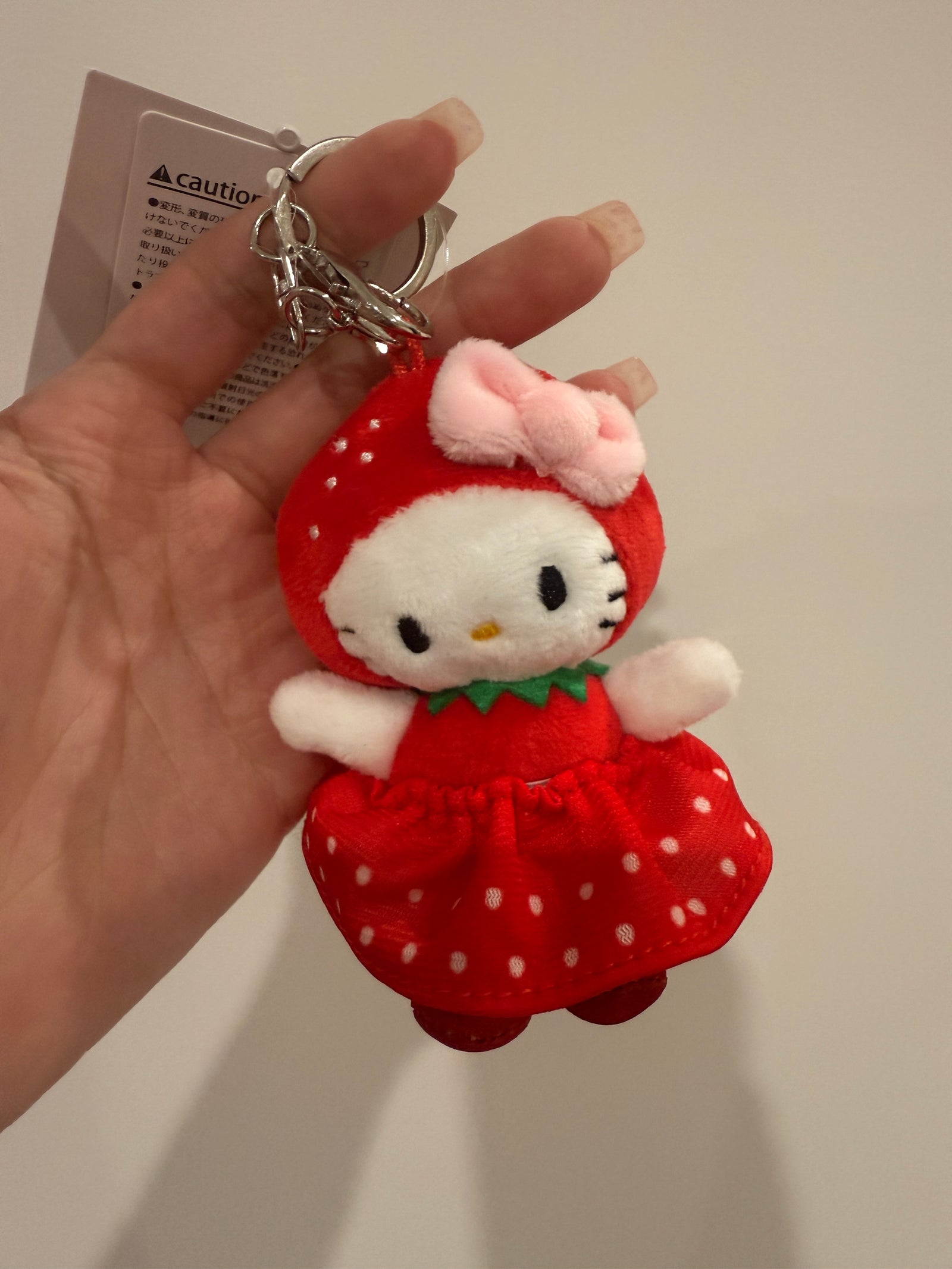 Red Hoodie kitty keychain