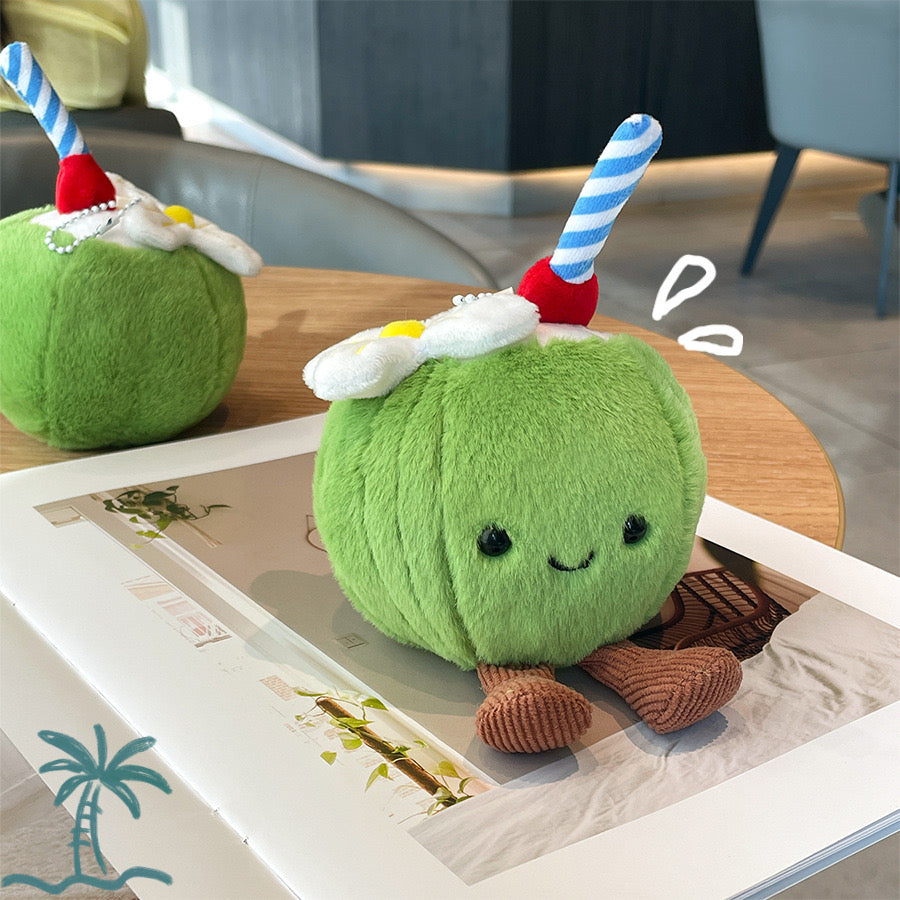 Coconut Plushie Keychain