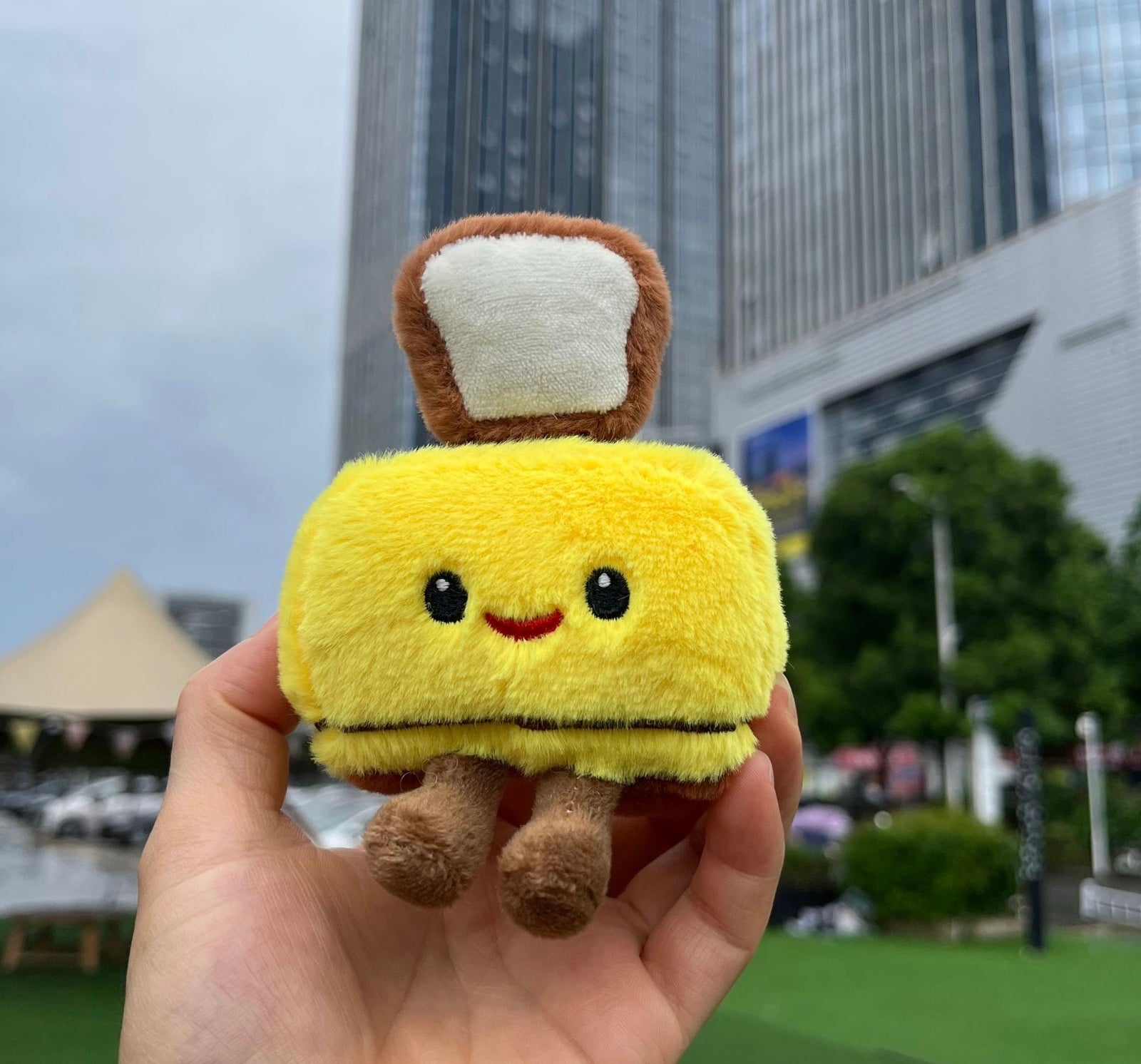 Bread Toast Machine Plushie Keychain