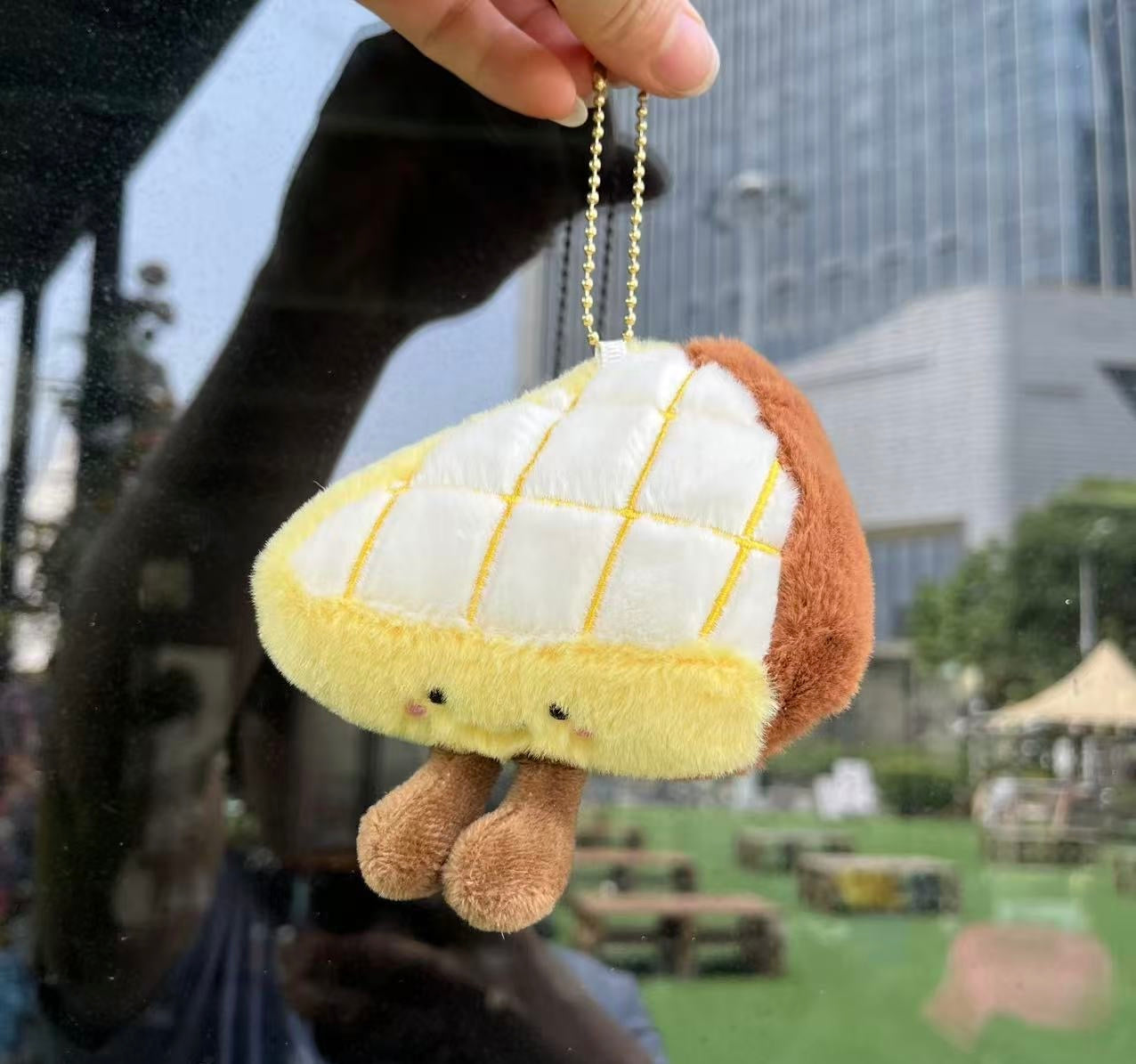 Cheese Tart Plushie Keychain