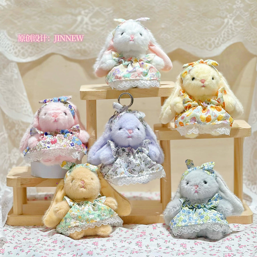 4 Inches Clothing Bunny Keychain
