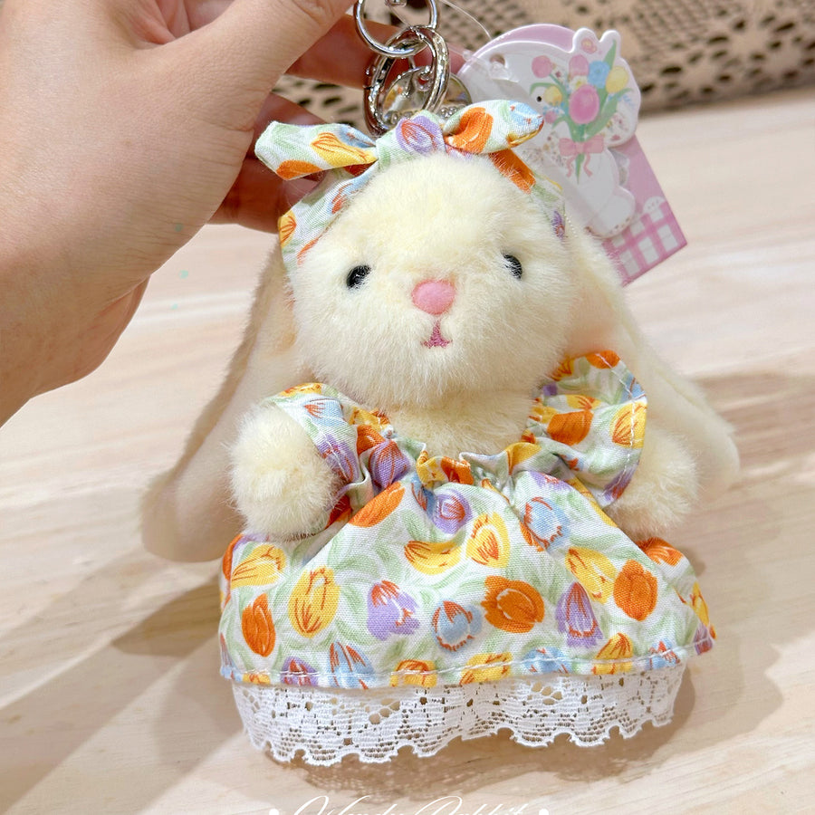 4 Inches Clothing Bunny Keychain