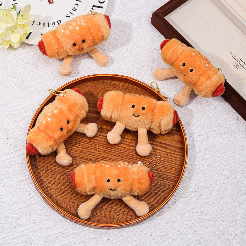 Sausage Roll Plushie Keychain